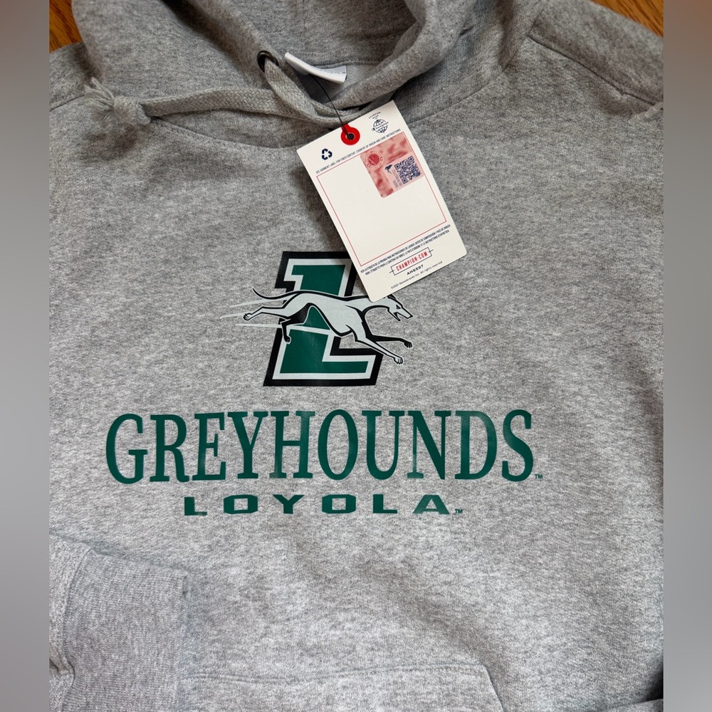 NWT Loyola Maryland Greyhounds Sweatshirt Hoodie Size small Champion - Picture 2 of 3